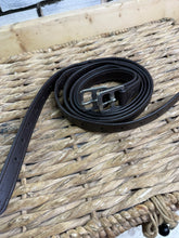 Load image into Gallery viewer, S/H 52” Ladies/Teens Hide Wrapped Stirrup Leathers - Brown