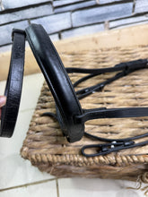 Load image into Gallery viewer, S/H Crystal Wave Flash Nose Dressage Bridle -Pink/Black- Cob