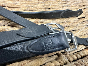 S/H Stubben 56” Non-Stretch Calf Skin Stirrup Leathers - Black