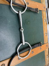 Load image into Gallery viewer, 6” Balding Gag Bit with English Leather Cheeks - Brown - Running Cheltenham Gag