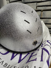 Load image into Gallery viewer, Charles Owen 4 Star Jockey Skull Hat - Silver - Size 3 - 59cm