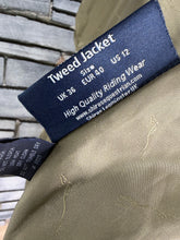 Load image into Gallery viewer, Shires Malvern Ladies Tweed Jacket - Size 36 - Green Wool Tweed - Hunter/Hacking/Showing M&amp;M