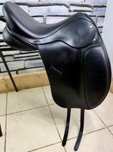 Load image into Gallery viewer, 17” Wide Crown/Ideal Jessica Dressage Saddle - Black - Excellent Condition