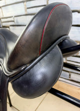 Load image into Gallery viewer, 17” Wide-XW AVA Flair Air Monoflap Dressage Saddle on 17” Panels-Black- Big Blocks