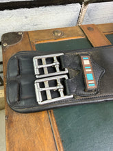 Load image into Gallery viewer, 24” Voltaire Stud Girth - Super Soft Padded Leather Jumping Girth-Black