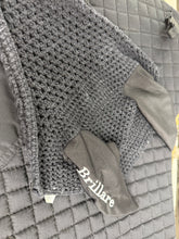 Load image into Gallery viewer, S/H Brillare Close Contact Jump Saddlepad &amp; Ears Set -Black- Full