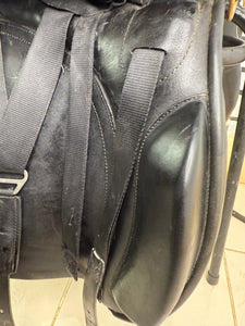 18” MW Ideal Suzannah Dressage Saddle - Black