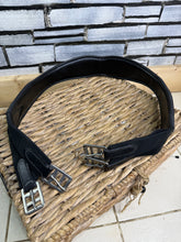 Load image into Gallery viewer, S/H 52” Leather Double Elasticated Atherstone Girth - Black