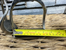 Load image into Gallery viewer, S/H 4 1/4” Bent Leg Safety Stirrup Irons with Barnes Buckles
