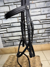 Load image into Gallery viewer, S/H English Sabre Cordoba Padded Grackle Bridle -Black- Cob