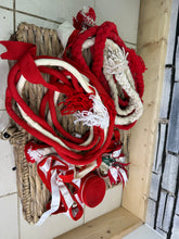 Load image into Gallery viewer, S/H Heavy Horse/Shire Ribbons, Flights &amp; Decoration - Red/White
