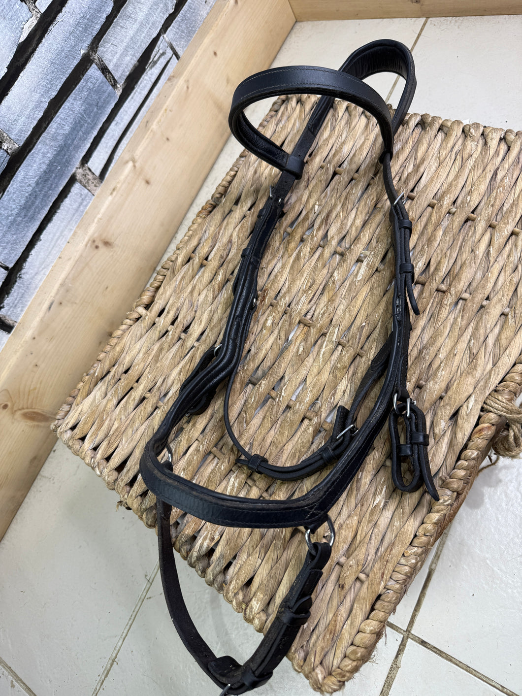 S/H Plain Micklem Bridle - Standard Horse/Full - Black