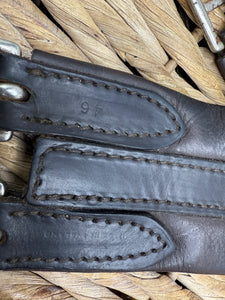 S/H English Atherstone Padded Leather Girth - Brown - 46”
