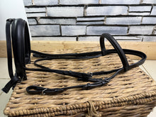 Load image into Gallery viewer, S/H Chunky English Flash Competition Bridle - Black - Full