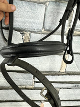 Load image into Gallery viewer, S/H English Padded Flash Bridle - Black - Pony