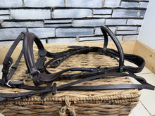 Load image into Gallery viewer, S/H Rhinegold Anatomic Padded Flash Bridle - Brown - Cob