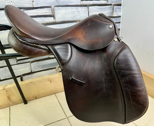 18” XW M&J/Granville Saddlery English GP Cob Saddle - Brown