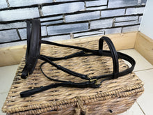 Load image into Gallery viewer, S/H English Sabre Flash Bridle - Brown/Brass - Full