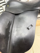 Load image into Gallery viewer, 17 1/2” Wide Ideal Suzannah Dressage Saddle - Black - Suede Seat &amp; Knees