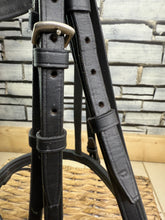 Load image into Gallery viewer, S/H English Flash Snaffle Bridle - Cob - Black