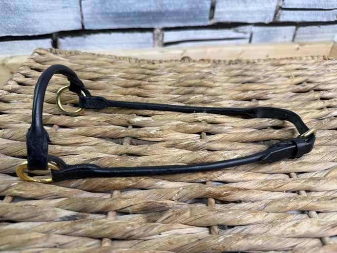 Miniature Horse In Hand Rolled Leather Show Halter/Bridle - Brass
