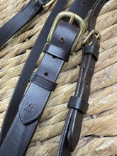Load image into Gallery viewer, S/H XF Padded Comfort Half Bridle -Head/Brow/Cheeks- Brown/Brass