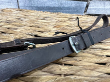 Load image into Gallery viewer, S/H English Leather Running Martingale - Brown/Silver - Cob