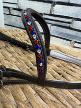 Load image into Gallery viewer, S/H Anatomic Padded Dressage Cavesson Bridle -Brown- Full