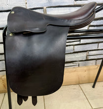 Load image into Gallery viewer, 14 1/2” MW Bart J Snowball English Tiny Pony Show Saddle - Brown