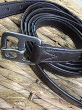 Load image into Gallery viewer, S/H 52” Ladies/Teens Hide Wrapped Stirrup Leathers - Brown