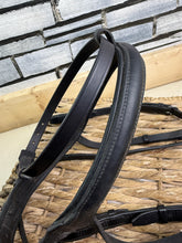 Load image into Gallery viewer, S/H Albion English KB Flash Snaffle Bridle - Black - Full
