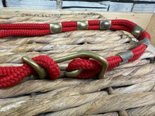 Load image into Gallery viewer, S/H Be-Nice Rope Control Halter - Red/Brass - Pony