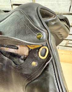 17 1/2” Medium Henri De Rivel Jump Saddle - Black