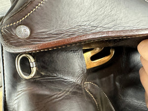 17 1/2” MW Voltaire Adelaide Monoflap Dressage Saddle - Brown