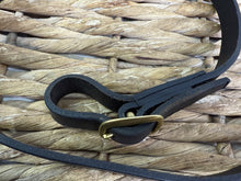 Load image into Gallery viewer, S/H 5/8” Leather In-hand Showing Lead - Black/Brass Buckle