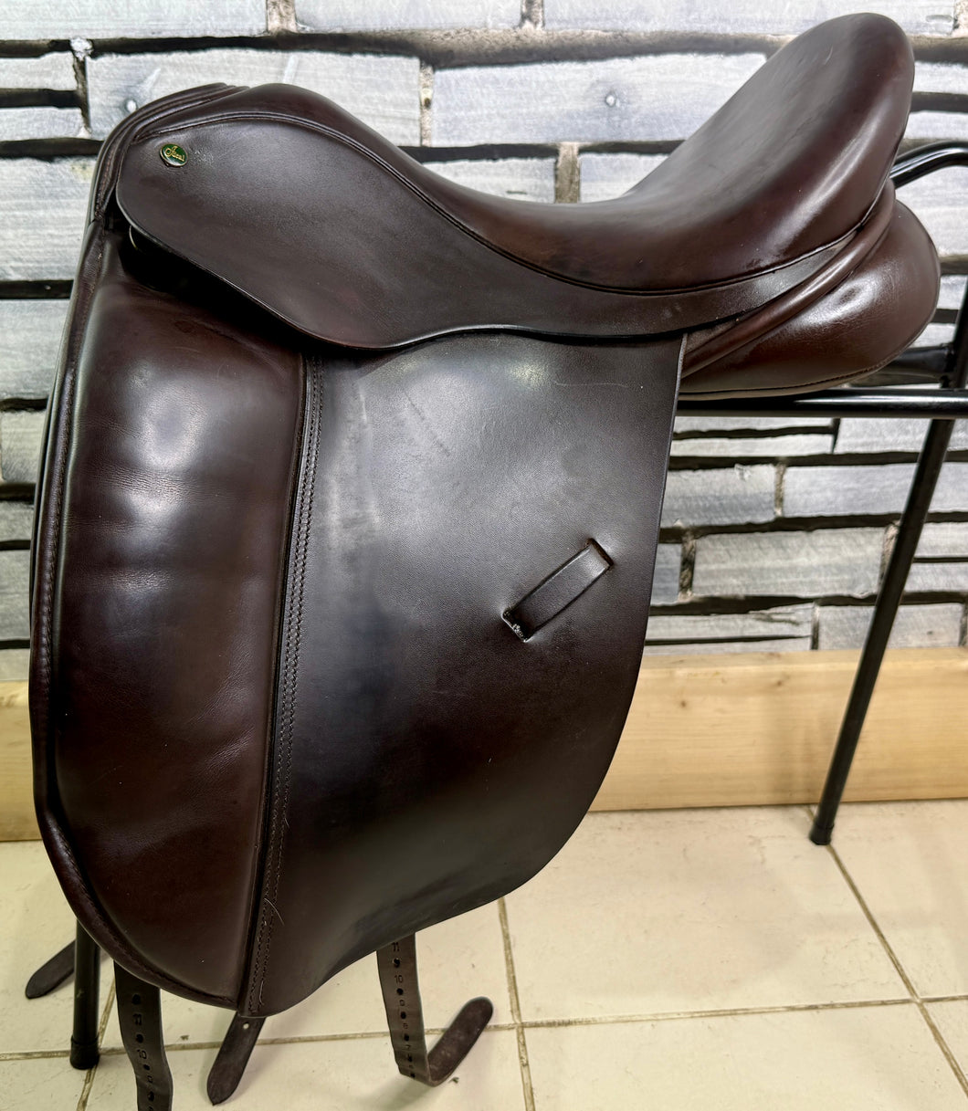 17 1/2” MW Ideal Suzannah Dressage Saddle - Brown