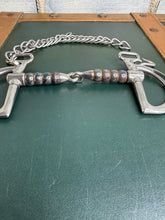 Load image into Gallery viewer, 5 1/4” Trust Blue Cherry Roller Jointed Kimblewick Bit - Anti Lean