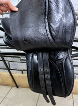 Load image into Gallery viewer, 12 1/2” Wide English Tiny Pony GP Saddle - Black - Child’s First Saddle