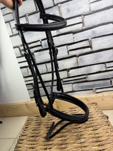 Load image into Gallery viewer, S/H Chunky English Flash Competition Bridle - Black - Full