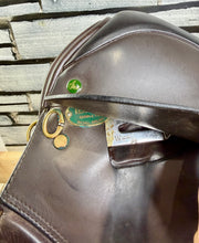 Load image into Gallery viewer, 17 1/2” Wide Ideal VSD/WH/GP English Saddle - Brown - Working Hunter Cob