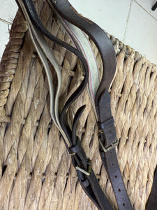 S/H Elasticated Leather Side Reins - Full - Brown