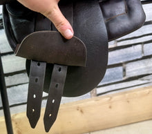 Load image into Gallery viewer, 14” MW English Tiny Tots Pony Show Saddle - Dark Brown