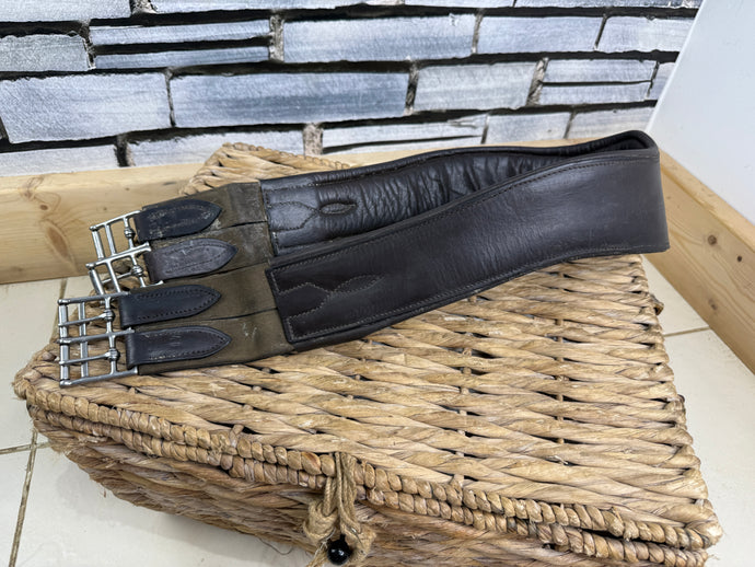 S/H Adam Ellis Anatomic Shaped Leather Girth - Brown - 46”