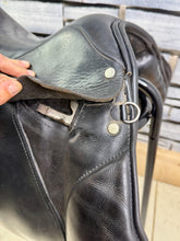 Load image into Gallery viewer, 15” Wide Forrester Pony GP Saddle - Black - Deep Seat, Good Blocks - English Made