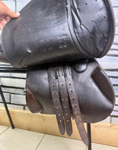 Load image into Gallery viewer, 18” Wide GFS Close Contact Jump Saddle - Brown - Double Flap