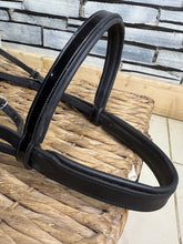 Load image into Gallery viewer, S/H Padded Flash Dressage Bridle - Black - Full