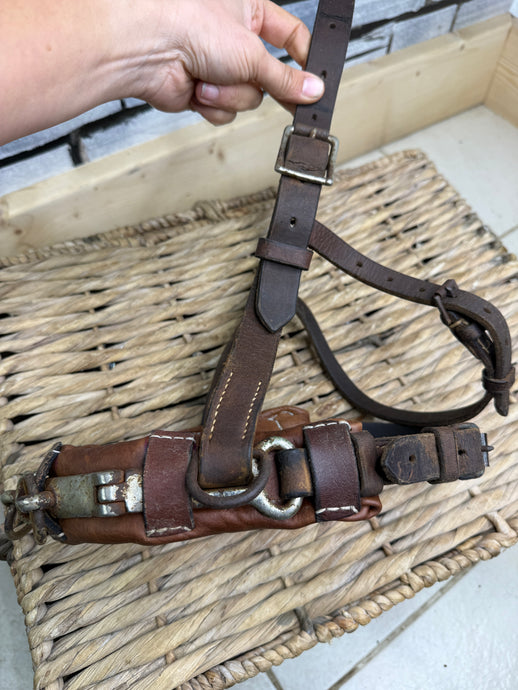 S/H English Leather Lunge Cavesson - Cob