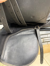 Load image into Gallery viewer, 17” Wide Thorowgood Griffin Cob GP Saddle - Black - Lightweight Synthetic - Flat Tree - 4 Straps