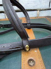 Load image into Gallery viewer, Barnsby Snaffle Flash Bridle - Dark Brown -Full Size- Soft English Leather