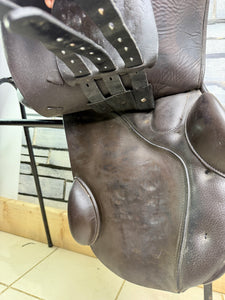 17” MW Kieffer N. Koof FL Jump Saddle - Brown